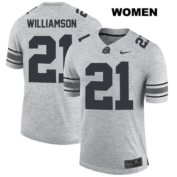 Ohio State Buckeyes Women's Marcus Williamson #21 Gray Authentic Nike College NCAA Stitched Football Jersey YK19G70KA